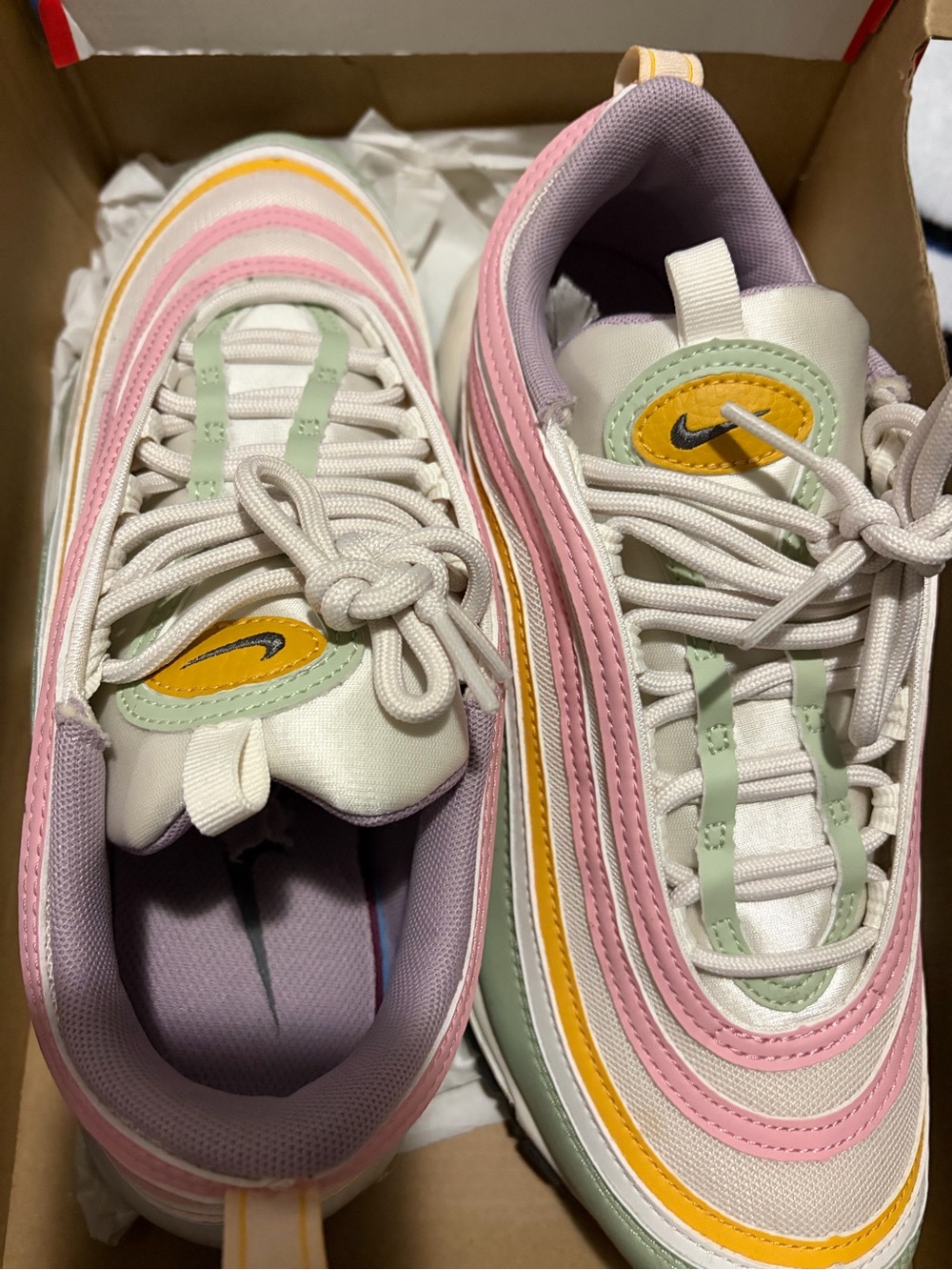 Nike Women’s Pastel Pink, Lavender & Mint Low-Top Sneakers. Only worn once